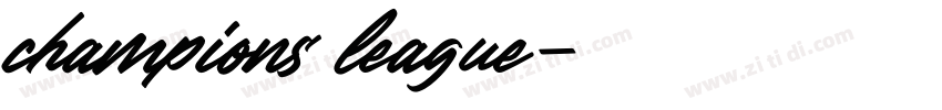 champions league字体转换